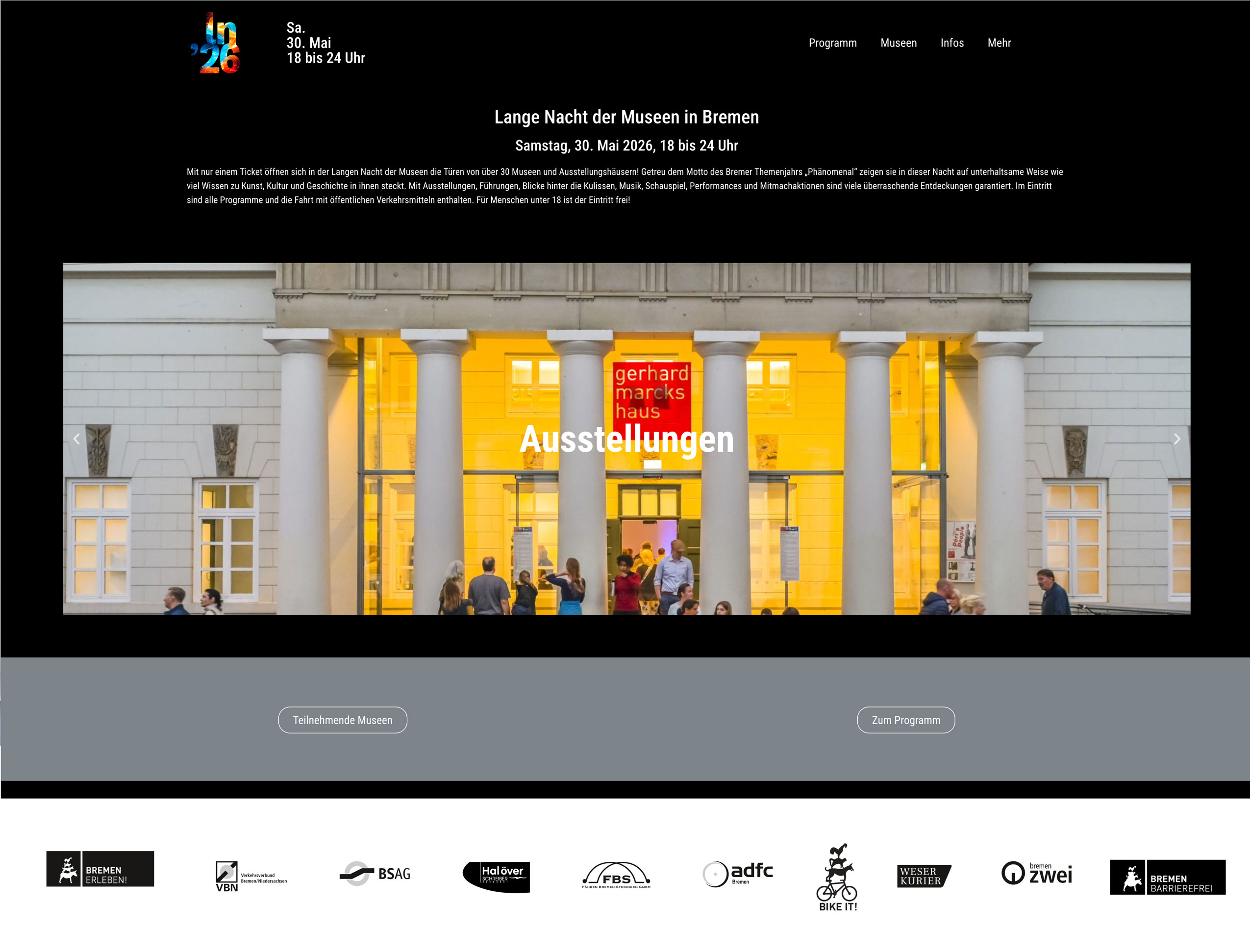In der Langen Nacht der Museen in Bremen öffnen über 30 Museen und Ausstellungshäusern!